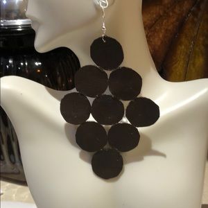 Brown Leather earrings